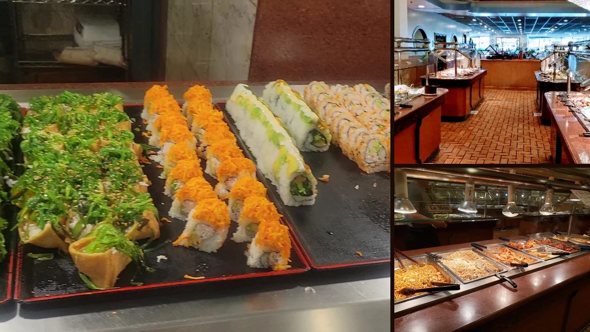 Counter service area beside the buffet line.